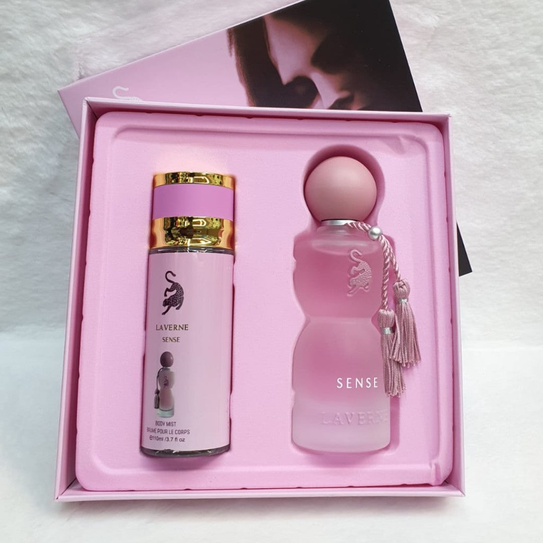 Box from La Verne collection, perfume and body splash